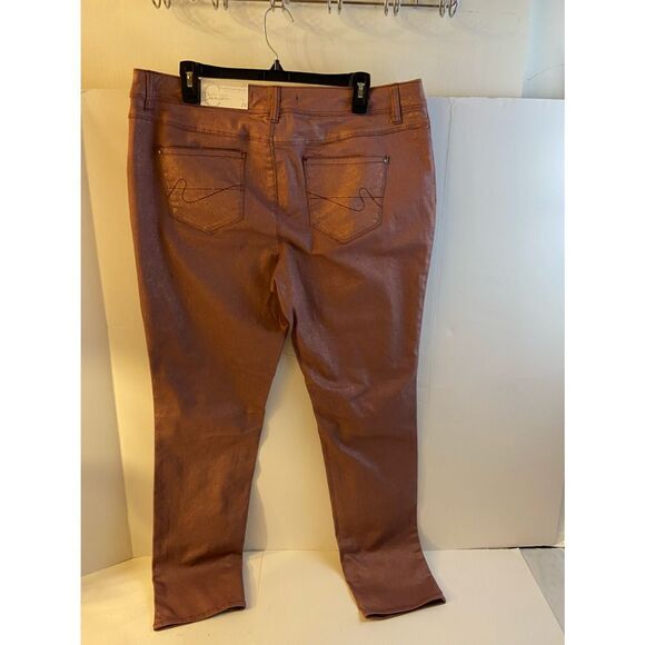 New Denim skinny contemporary size 16 sparkly rose color - Picture 5 of 7